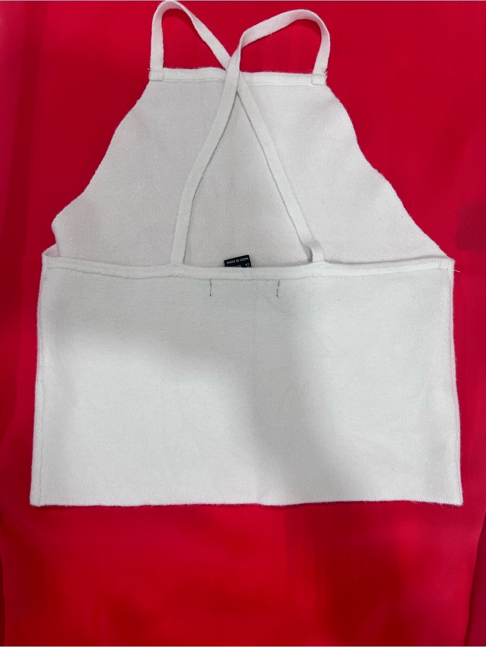 Forever 21 White Knit Halter Crop Cami - Picture 2 of 4